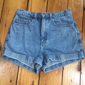 American Apparel cuffed denim shorts